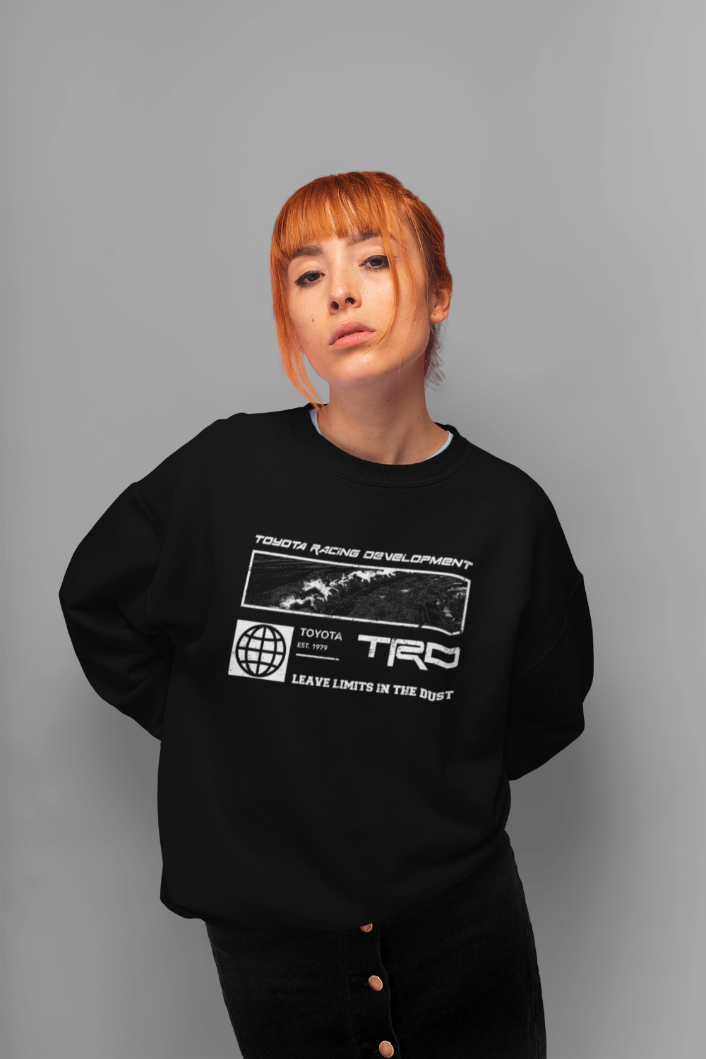 TRD Crewneck Sweatshirt-Leave Limits in the Dust Black