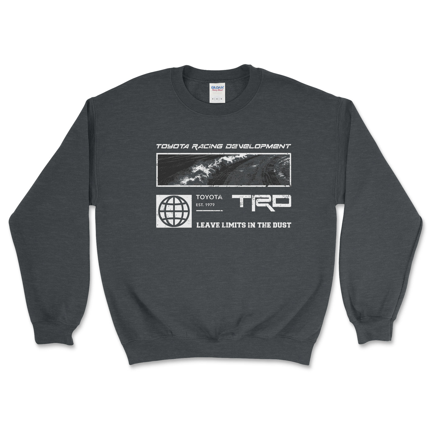 TRD Crewneck Sweatshirt-Leave Limits in the Dust Dark Heather