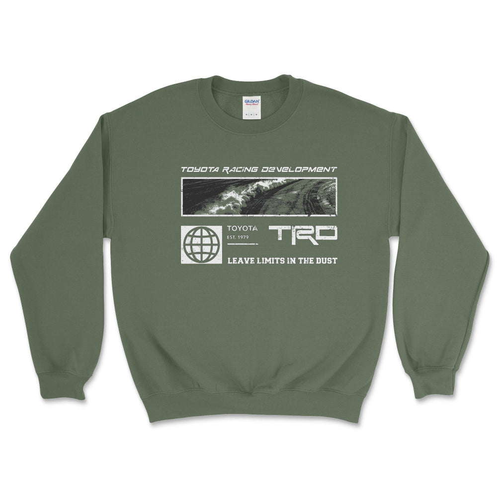 TRD Sweatshirt-Leave Limits in the Dust Military Green