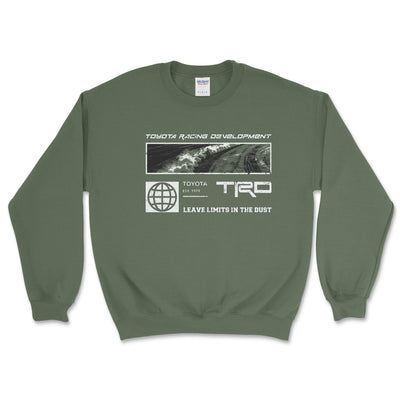 TRD Sweatshirt-Leave Limits in the Dust Military Green