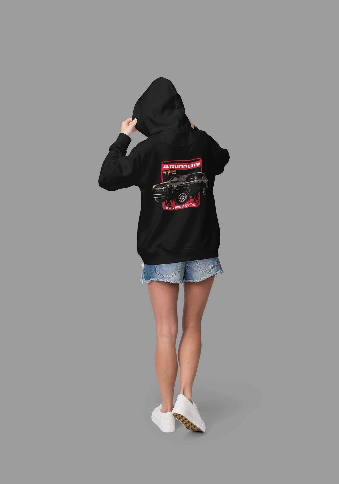 Toyota 4Runner Black Zip-Up Hoodie-Ready for Anything