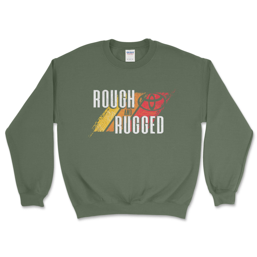 Toyota Rough and Rugged Crewneck Sweatshirt Military Green
