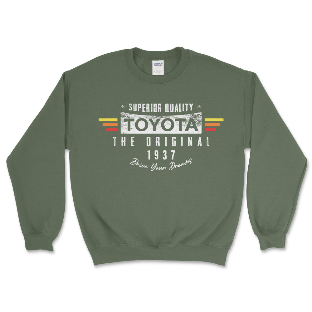 Toyota Sweatshirt-Military Green Crewneck-TRD Drive Your Dreams