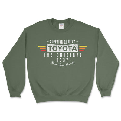 Toyota Sweatshirt-Military Green Crewneck-TRD Drive Your Dreams