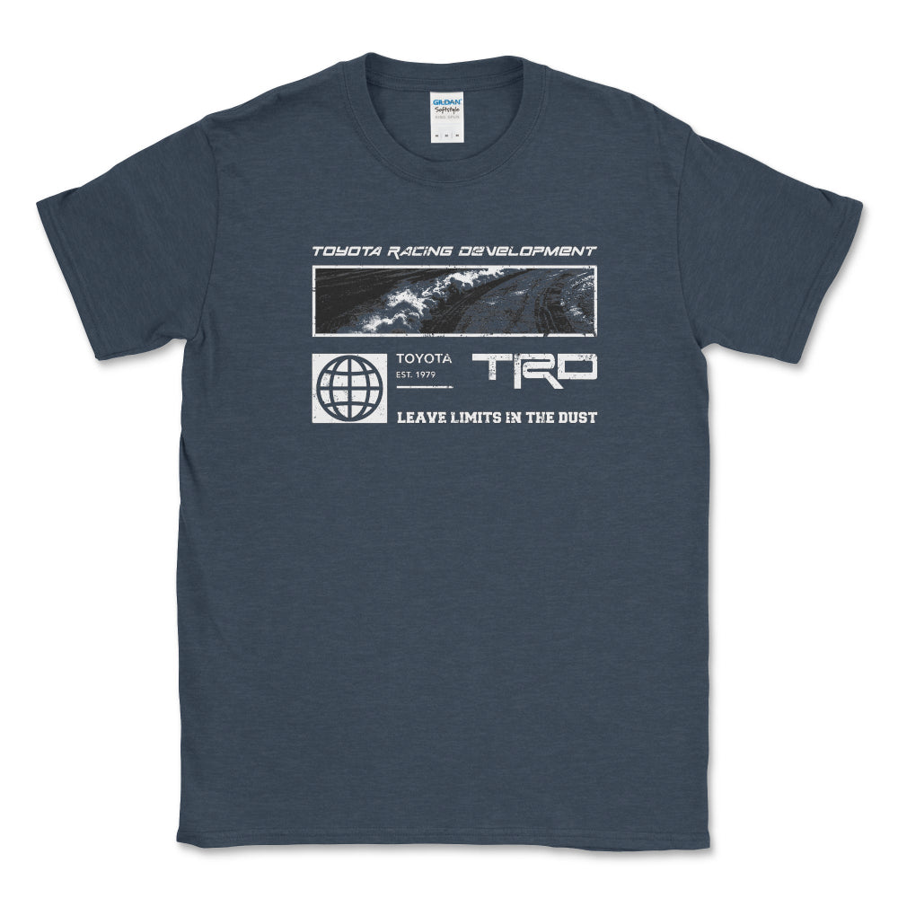 Toyota TRD Leave Limits in the Dust Heather Navy T-shirt