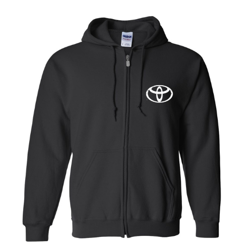 Toyota Zip-Up Hoodie White Toyota Logo