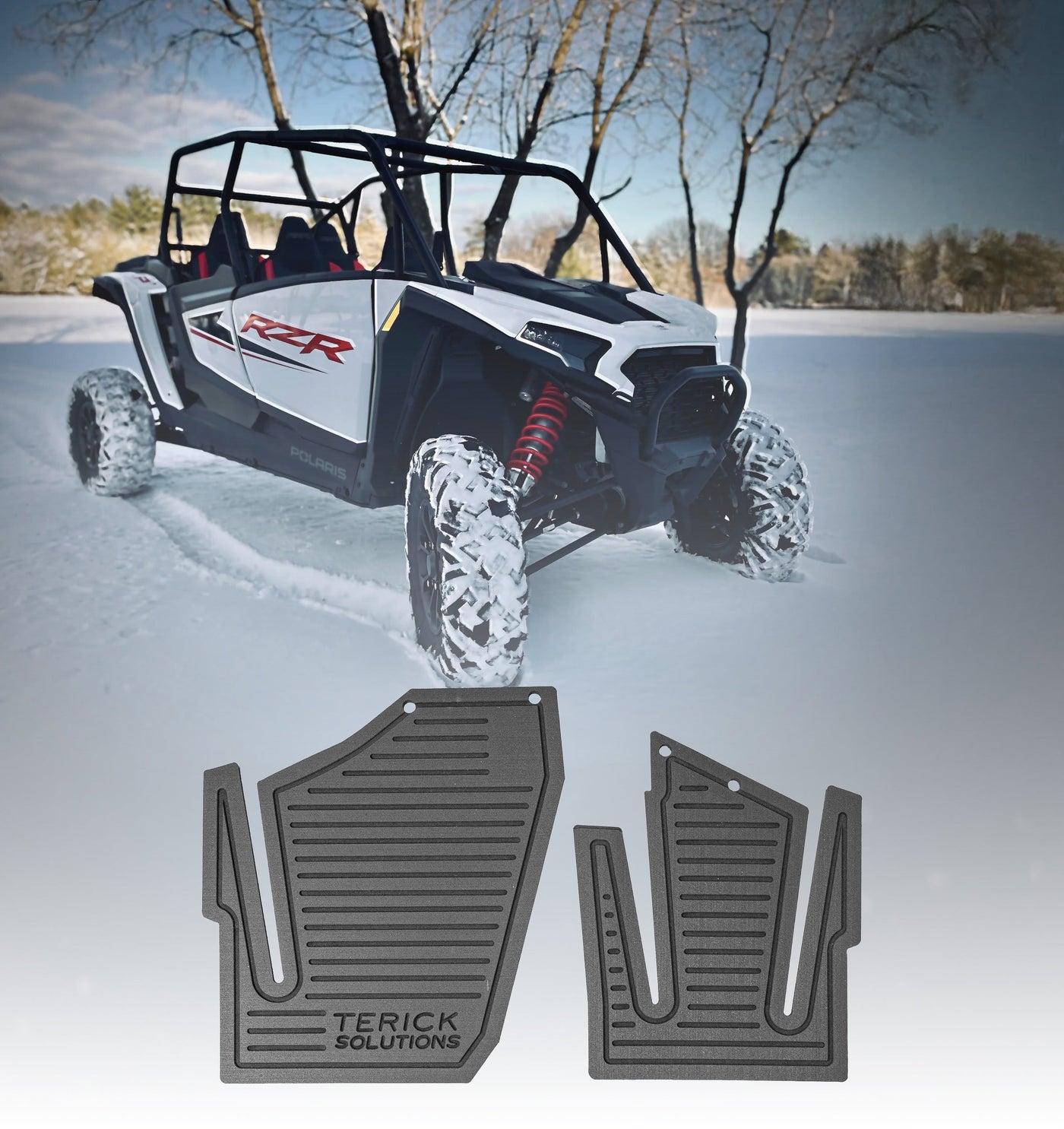 Aftermarket UTV Rubber Floor Mats-Polaris RZR XP 1000