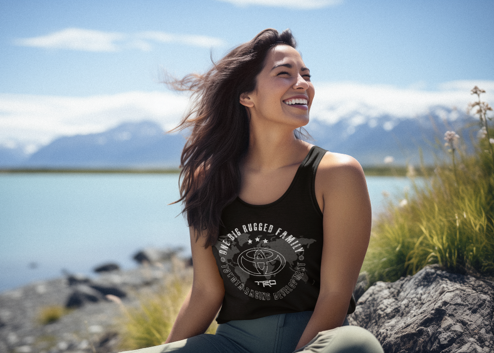 Women's Toyota Tank Top-One Big Rugged Family