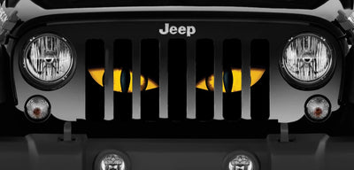 Yellow Chaos Eyes Jeep Grille Insert