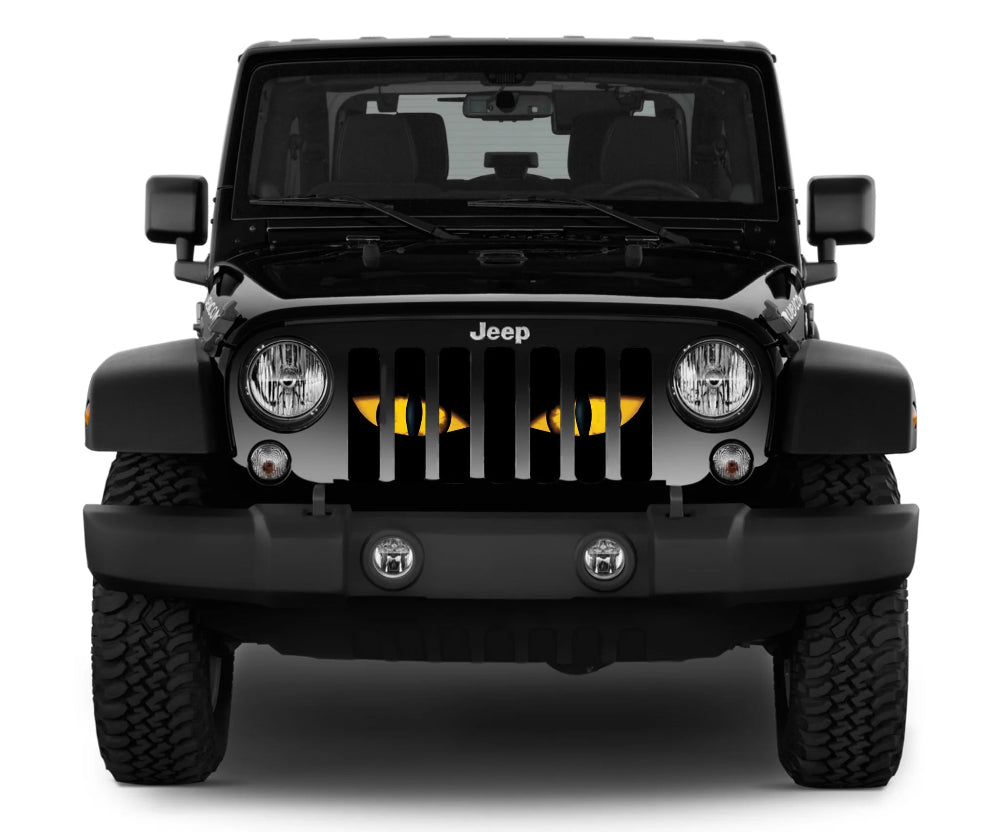 Yellow Chaos Eyes Jeep Grille Insert