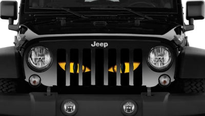 Yellow Neon Chaos Eye Jeep Grille Insert