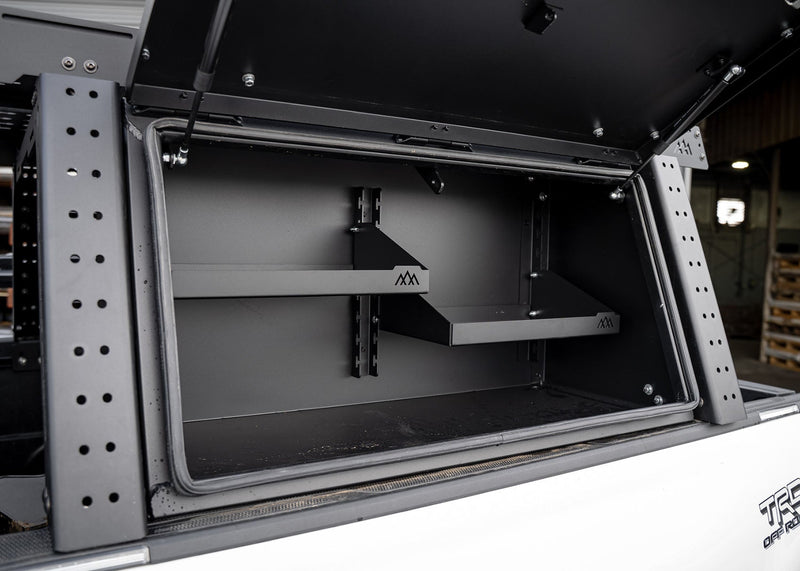Aluminum Bed Rack Storage Box - Toyota Tacoma - Goats Trail