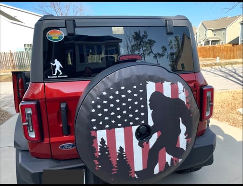 American Flag Sasquatch Spare Tire Cover - Goats Trail