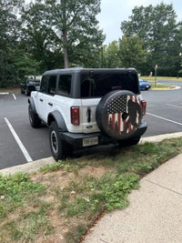 American Flag Sasquatch Spare Tire Cover - Goats Trail