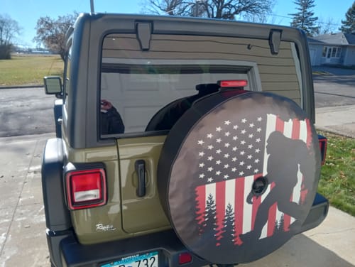 American Flag Sasquatch Spare Tire Cover - Goats Trail