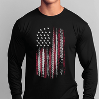 American Flag Tire Tread Duck Shirt Long Sleeve Tee - Goats Trail