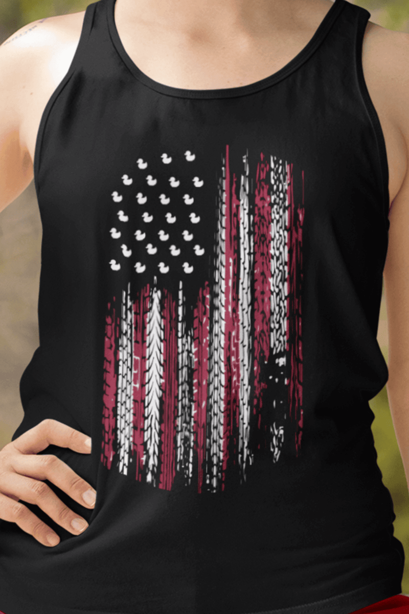 American Flag Tire Tread Duck Women&