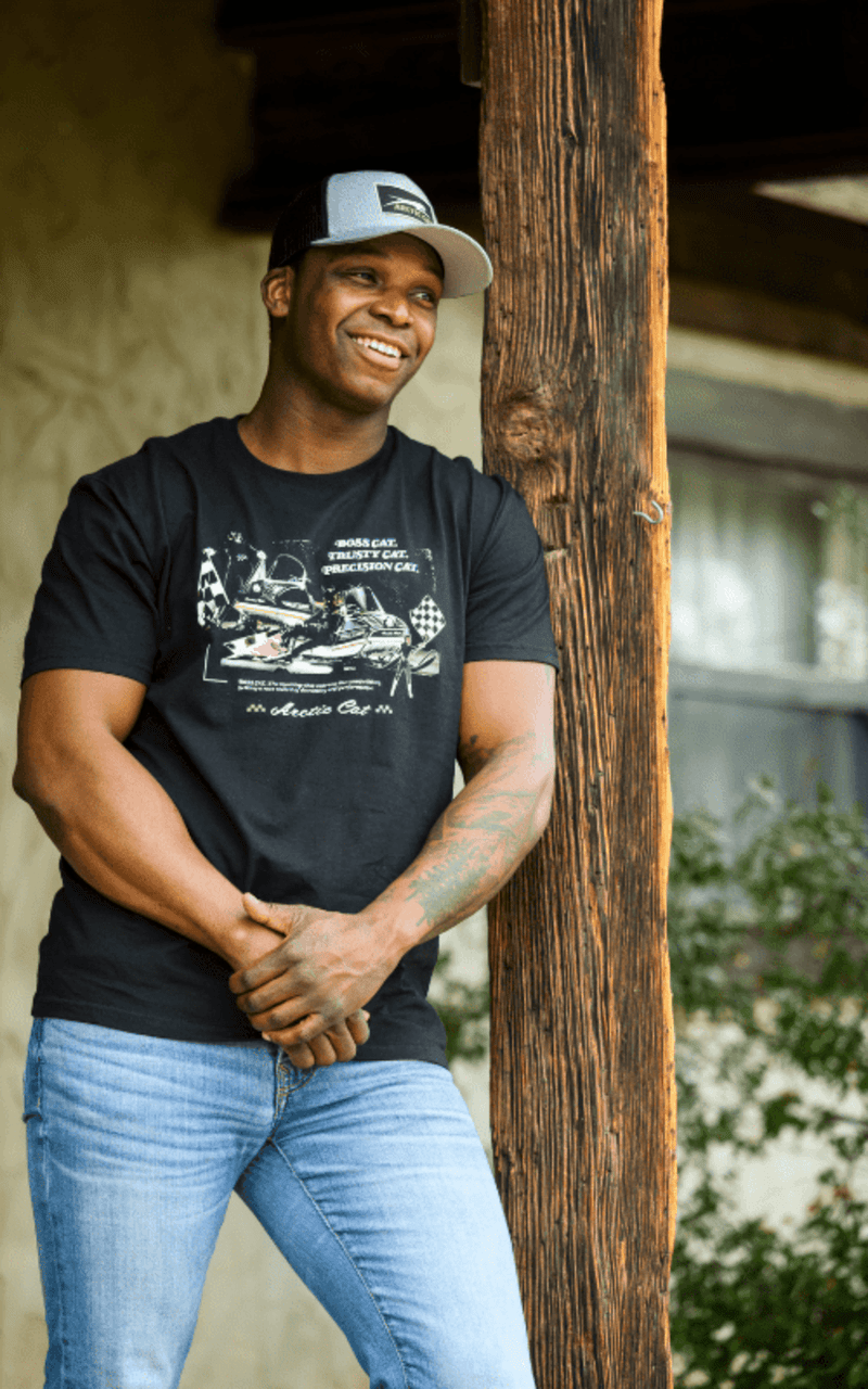Arctic Cat Retro Tee. Boss Cat. Trusty Cat. Precision Cat. - Goats Trail