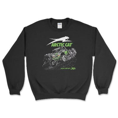 Arctic Cat® Wildcat XX™ Crewneck Sweatshirt Black / Small Crewneck Sweatshirt