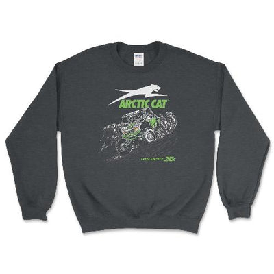 Arctic Cat® Wildcat XX™ Crewneck Sweatshirt Dark Heather / Small Crewneck Sweatshirt