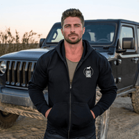 Bad Day to be a Skid Plate Funny Offroad Zip-up Hoodie - Goats Trail