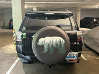 Bear and Forest Silhouette Spare Tire Cover - Goats Trail