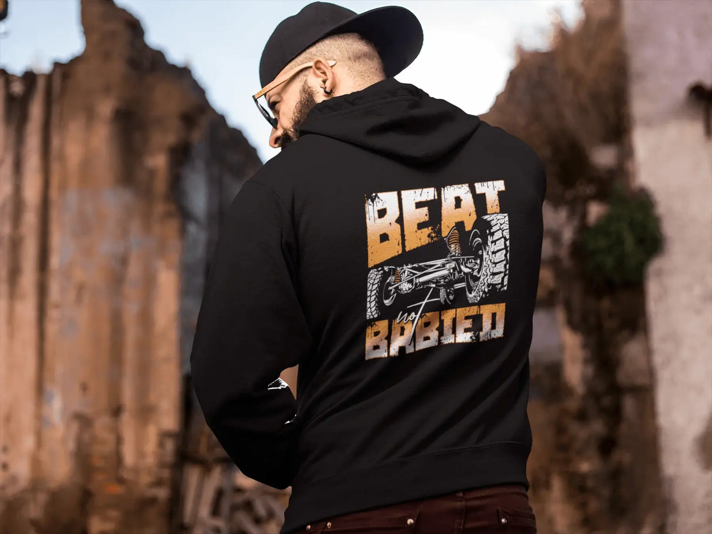beat not babied zip up hoodie