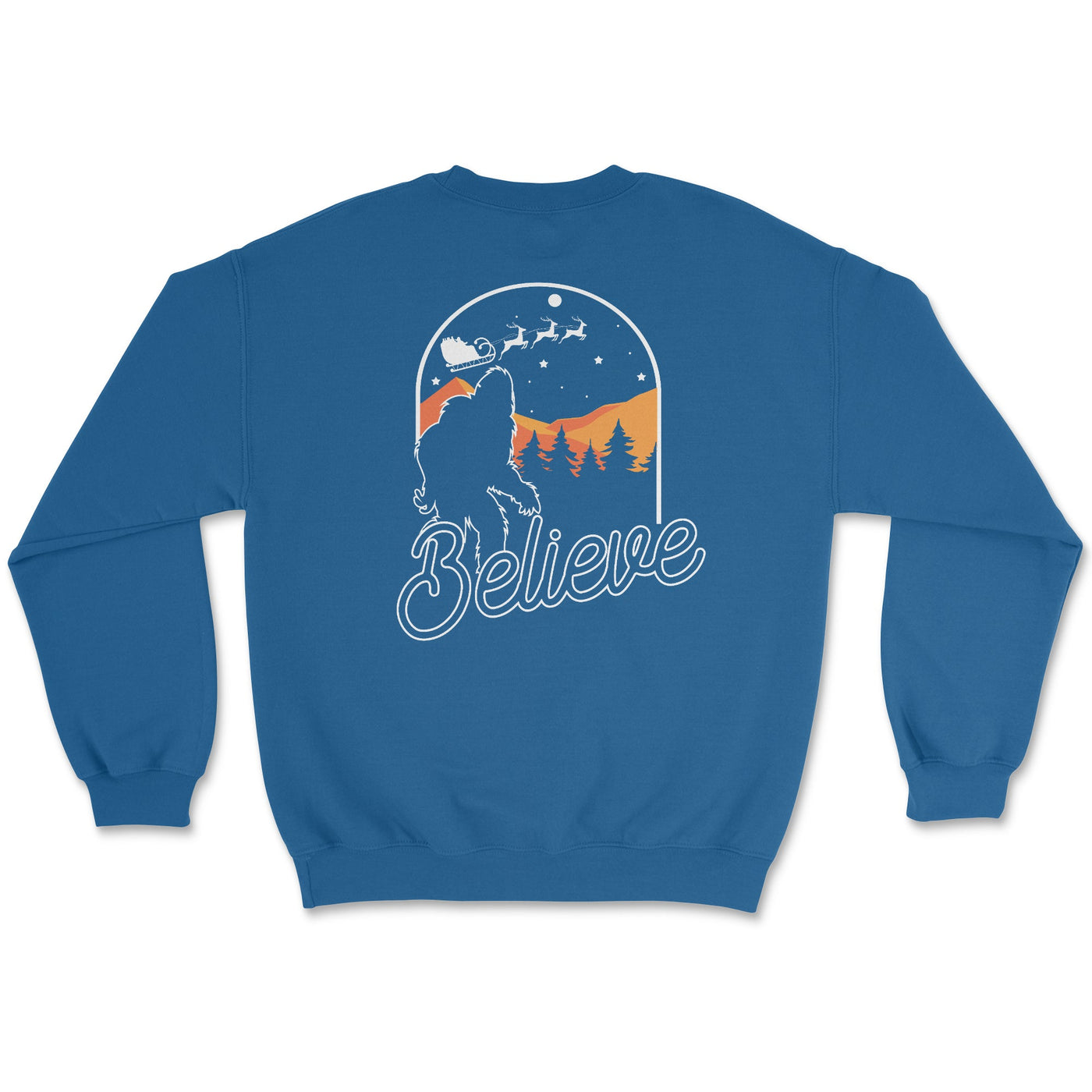 Bigfoot Believe Holiday Crewneck Sweatshirt - LIMITED TIME ONLY!! - Goats Trail Off - Road Apparel Company