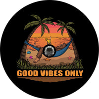 Bigfoot Good Vibes Only Spare Tire Cover - Goats Trail