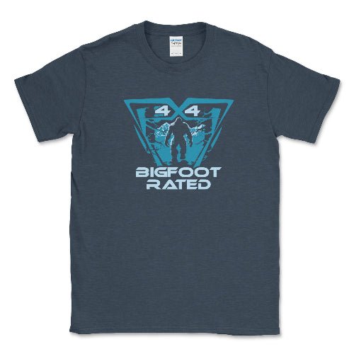 Bigfoot Off-Road Rated Tee Shirt-4x4 Off Road Apparel Heather Navy / Small Unisex T-shirt