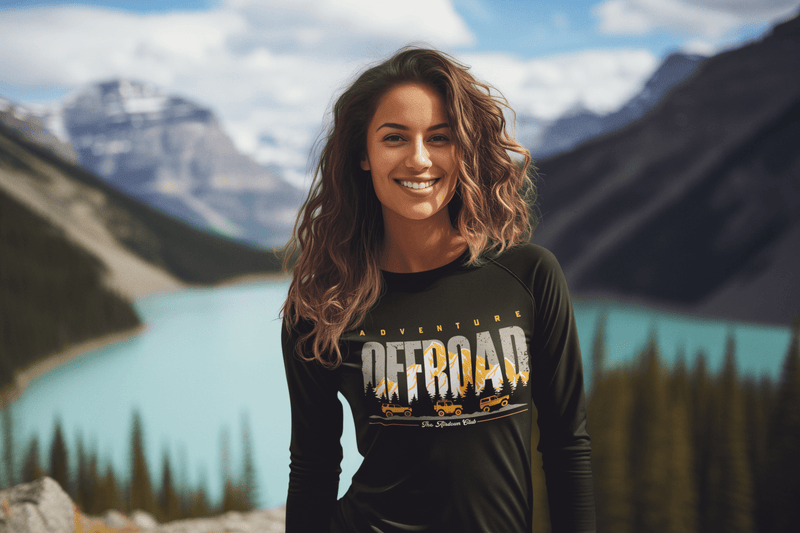 Black Longsleeve Tee Adventure Offroad - Airdown Club - Goats Trail