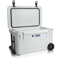 Blue 110 Quart Commercial Sized Wheeled Cooler - Goats Trail