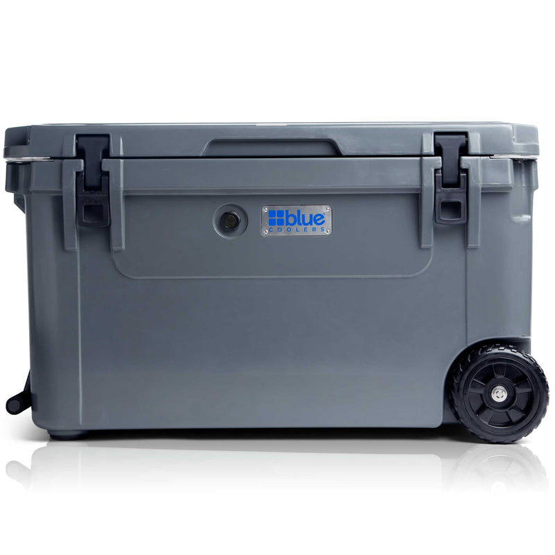 Blue 110 Quart Commercial Sized Wheeled Cooler - Goats Trail