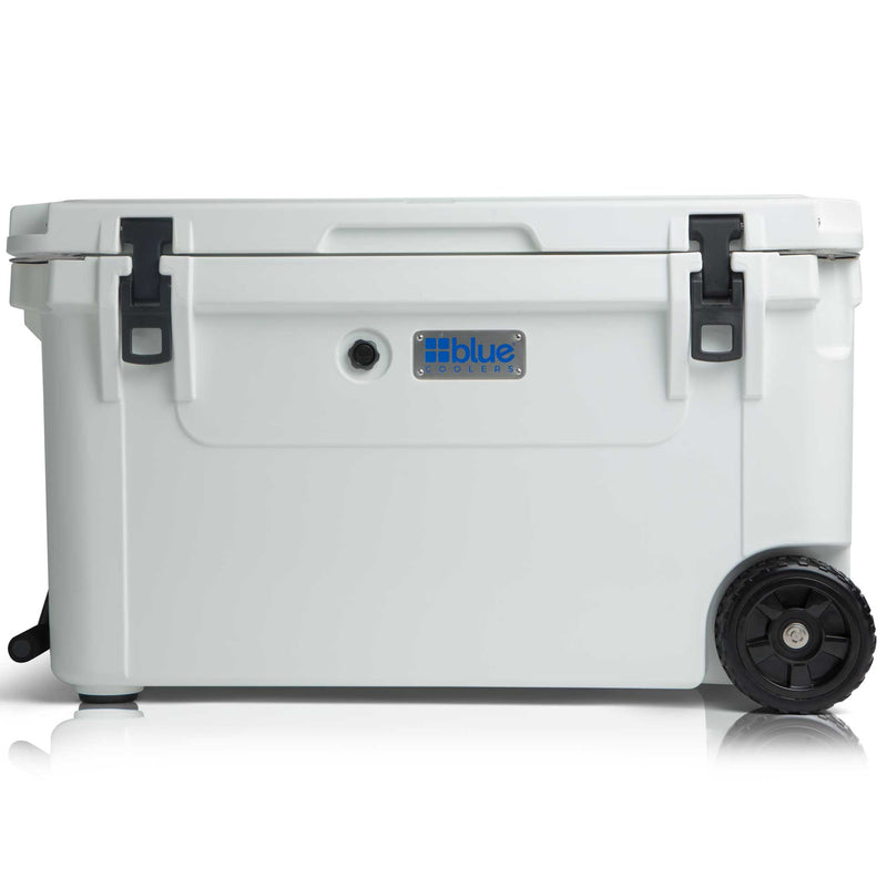 Blue 110 Quart Commercial Sized Wheeled Cooler - Goats Trail