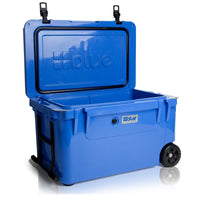 Blue 110 Quart Commercial Sized Wheeled Cooler - Goats Trail