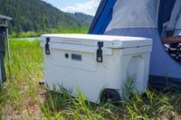 Blue 110 Quart Commercial Sized Wheeled Cooler - Goats Trail