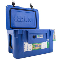 Blue Cooler - 60 Quart Ice Vault Cooler - Ice Lasts for 10 Days - Goats Trail