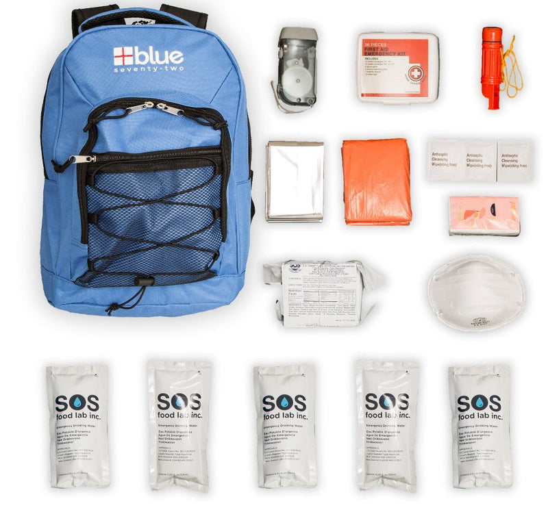Blue Seventy - Two Standard - 3 Day Emergency Kit for 1 Person - Goats Trail