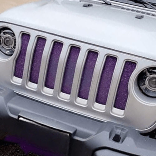 Bright Purple Sparkle Flex Grille Insert - Add Some Sparkle to Your Rig! - Goats Trail