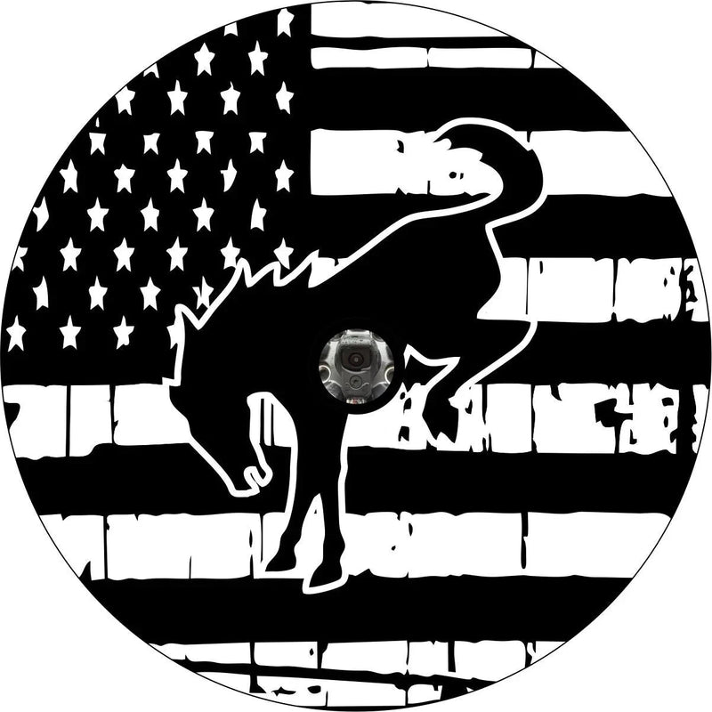Bronco American Flag Spare Tire Cover - Ford Bronco - Goats Trail