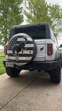 Bronco American Flag Spare Tire Cover - Ford Bronco - Goats Trail