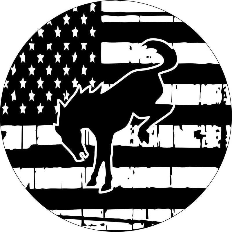 Bronco American Flag Spare Tire Cover - Ford Bronco - Goats Trail