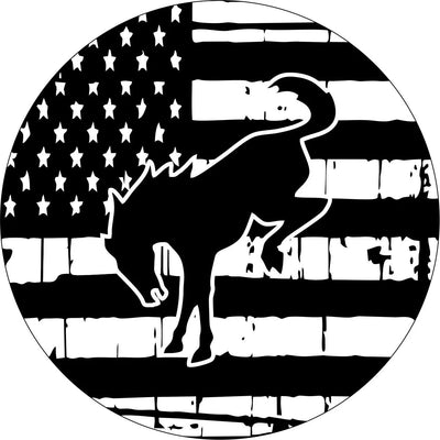 Bronco American Flag Spare Tire Cover-Ford Bronco - Goats Trail Off-Road Apparel Company