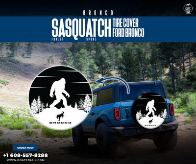 Bronco Sasquatch Forest Spare Tire Cover-Ford Bronco - Goats Trail Off-Road Apparel Company