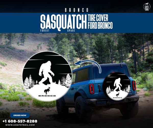 Bronco Sasquatch Forest Spare Tire Cover - Ford Bronco - Goats Trail
