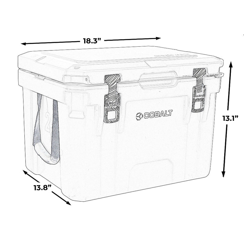 Cobalt 25 Quart Roto - Molded Super Cooler - 3 Day Ice Retention - Goats Trail