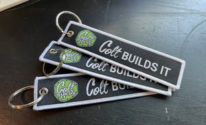 Colt Builds It Double - Sided Embroidered Tag - Goats Trail Off - Road Apparel Company