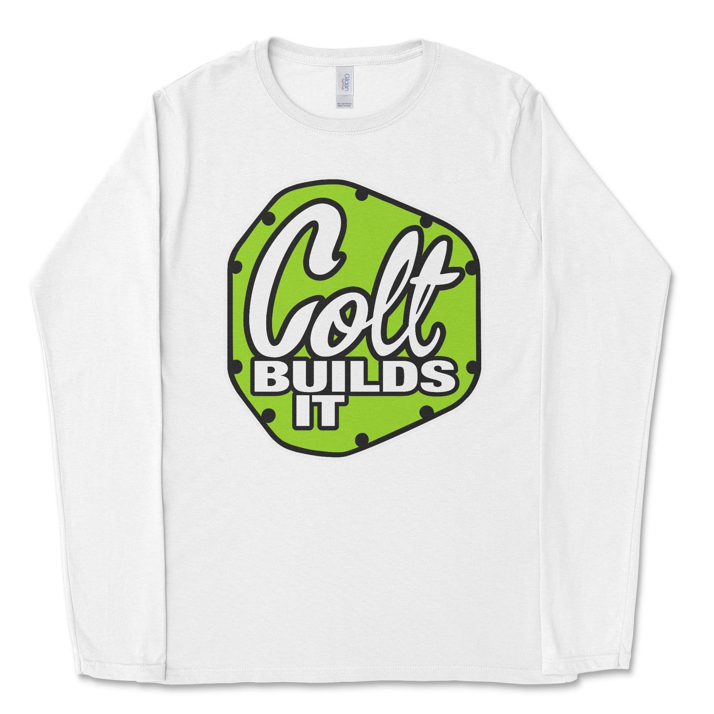 Colt Builds It Longsleeve Tee Small / White Long-Sleeve T-shirt