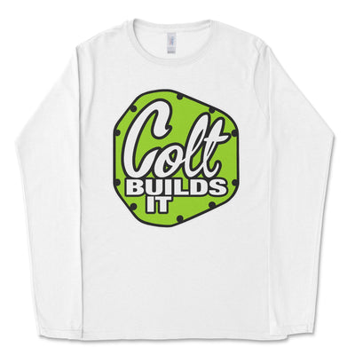 Colt Builds It Longsleeve Tee Small / White Long-Sleeve T-shirt