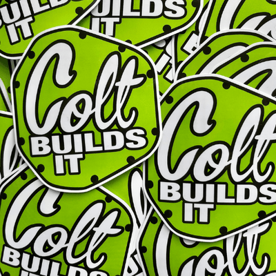 Colt Builds It Stickers - Goats Trail Off-Road Apparel Company